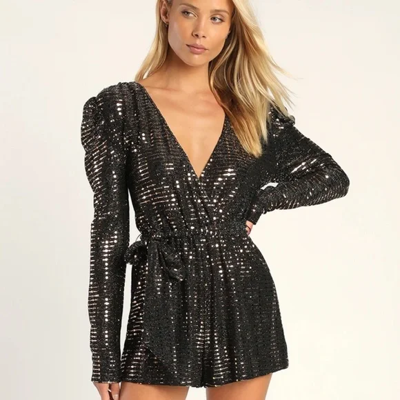 black and gold romper dress Black and Gold Romper - Beaded Romper - Sequin Romper - Romper
